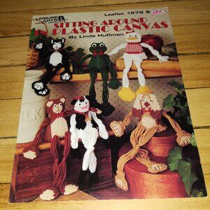 Sitting Around Plastic Canvas Leaflet #1578 (Leisure Arts, 1994)